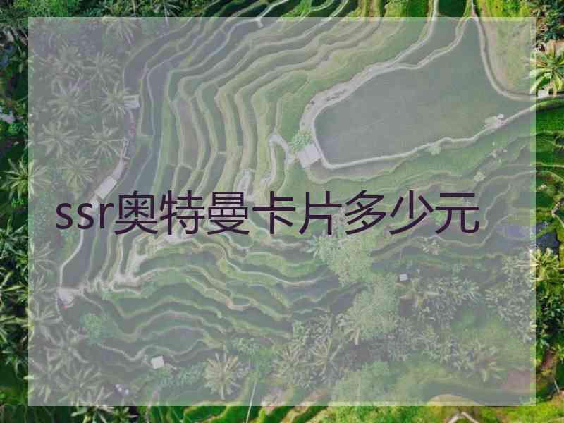 ssr奥特曼卡片多少元