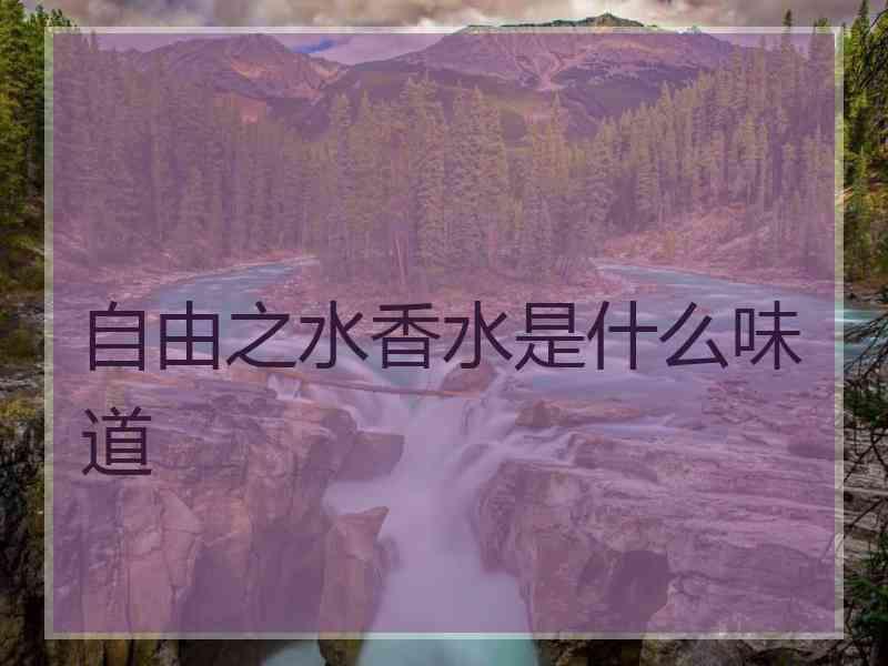 自由之水香水是什么味道