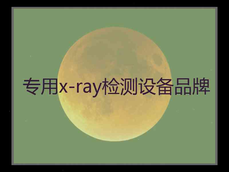 专用x-ray检测设备品牌