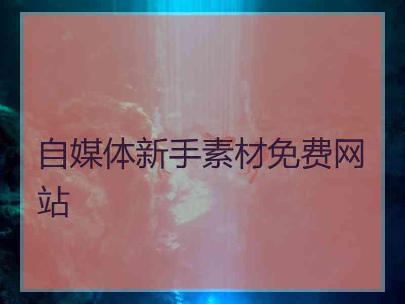 自媒体新手素材免费网站