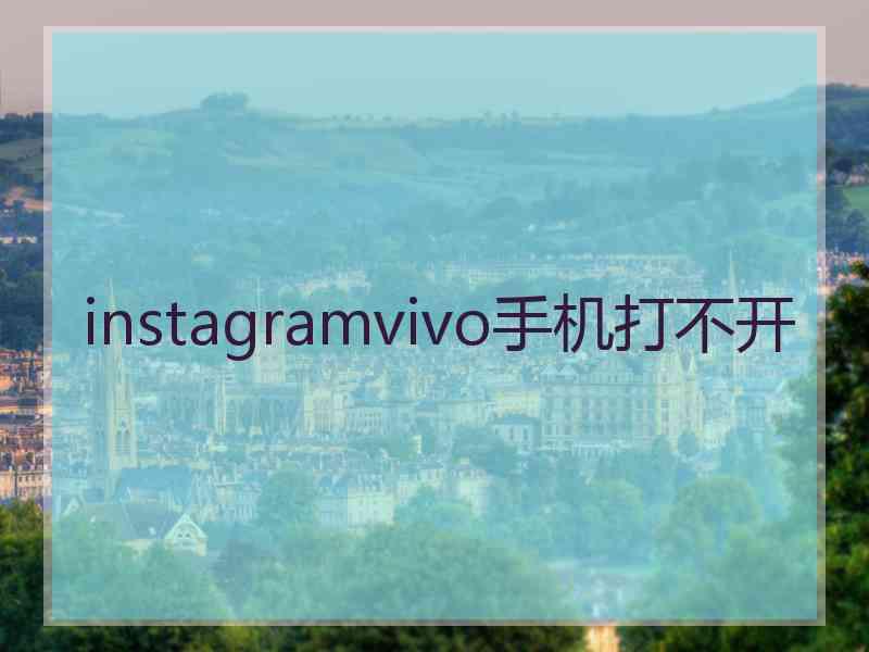 instagramvivo手机打不开