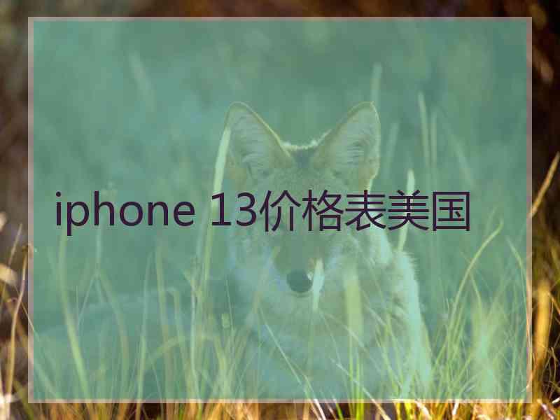 iphone 13价格表美国