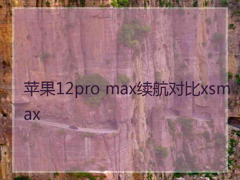 苹果12pro max续航对比xsmax