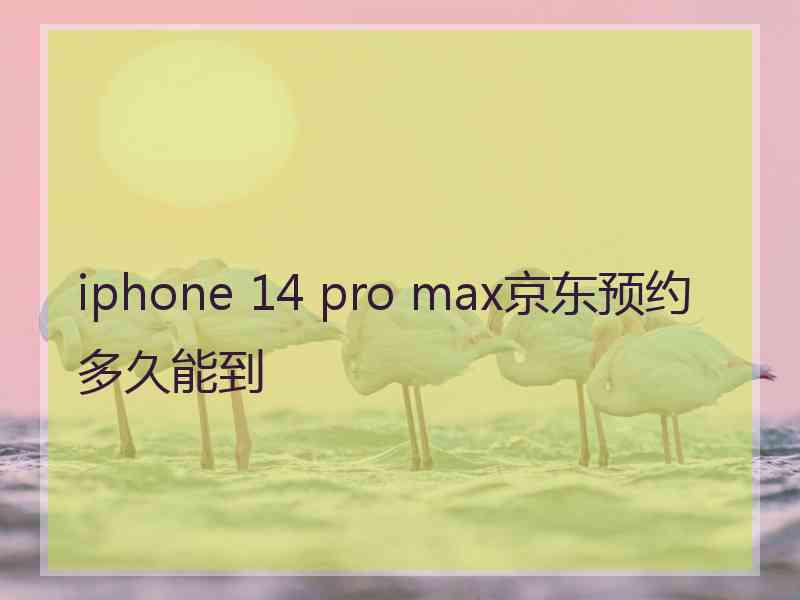 iphone 14 pro max京东预约多久能到