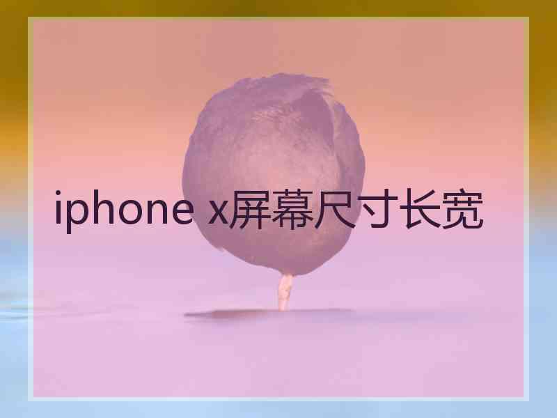 iphone x屏幕尺寸长宽