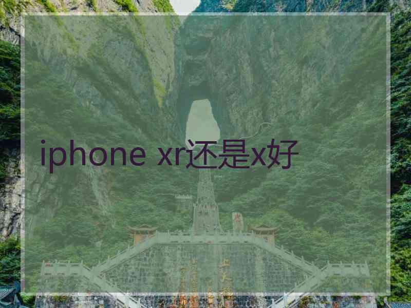 iphone xr还是x好