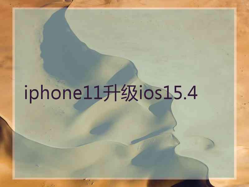 iphone11升级ios15.4