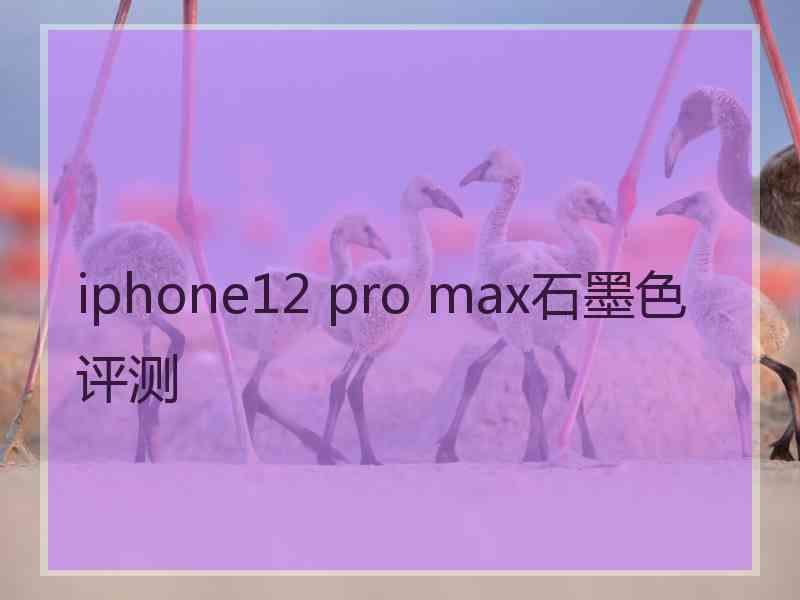 iphone12 pro max石墨色评测