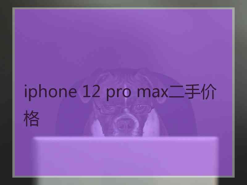 iphone 12 pro max二手价格