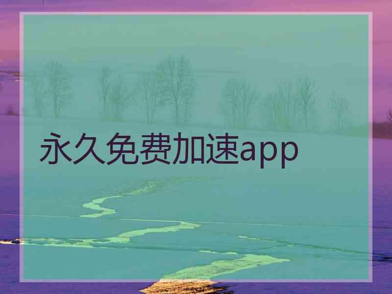 永久免费加速app