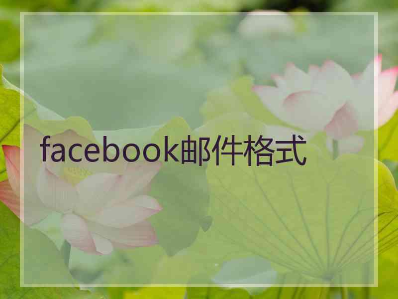 facebook邮件格式