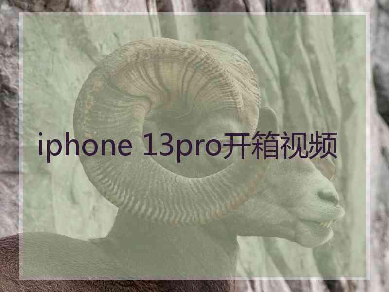 iphone 13pro开箱视频