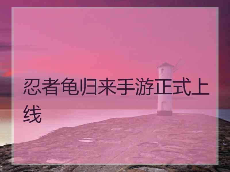 忍者龟归来手游正式上线