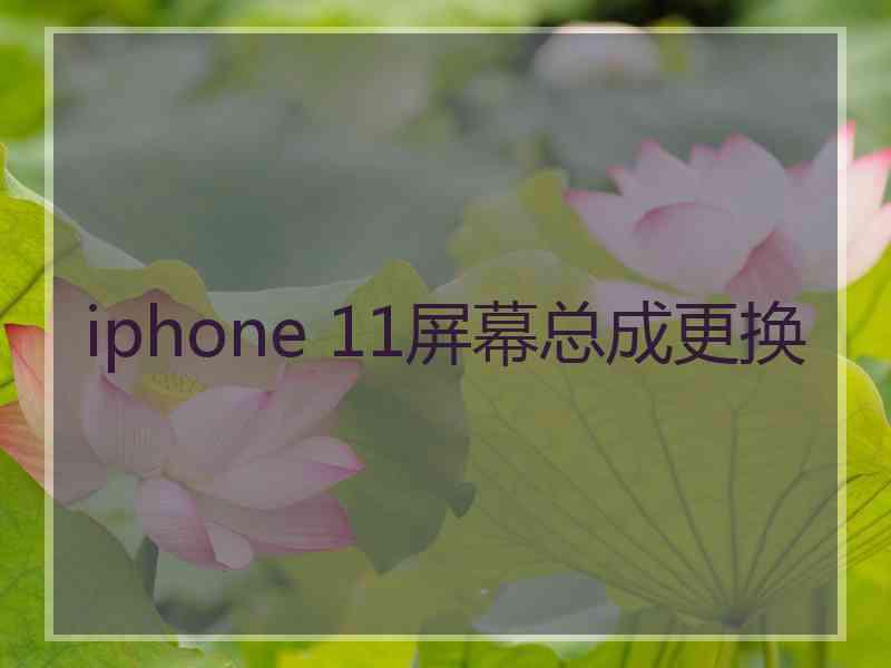 iphone 11屏幕总成更换