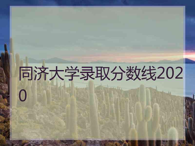 同济大学录取分数线2020