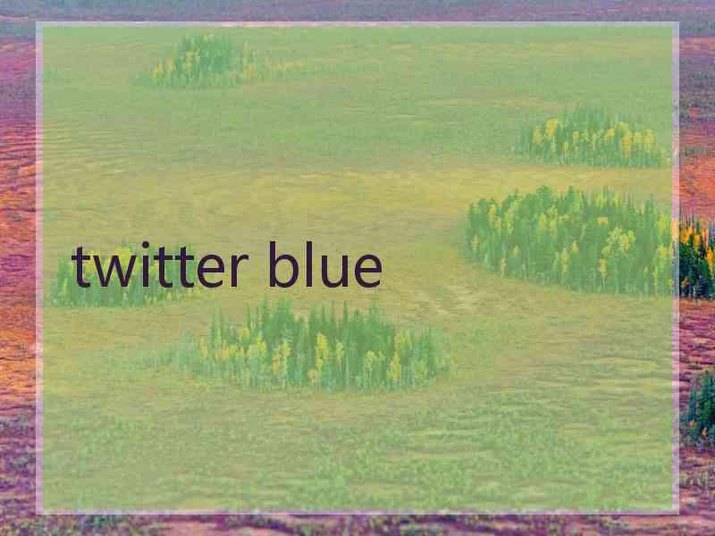 twitter blue