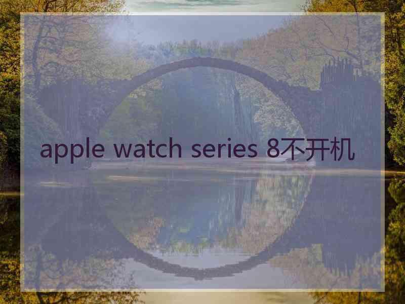 apple watch series 8不开机