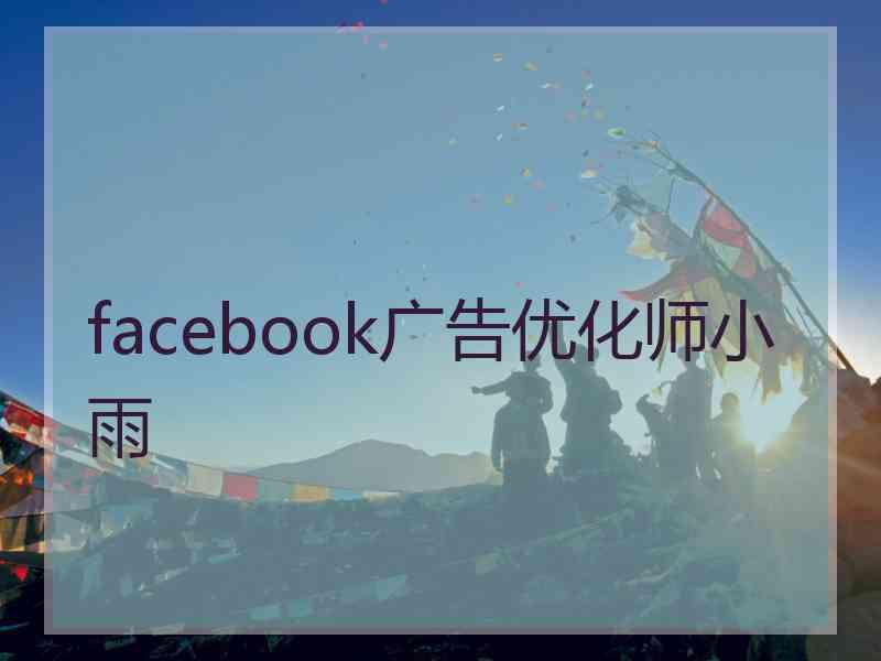 facebook广告优化师小雨