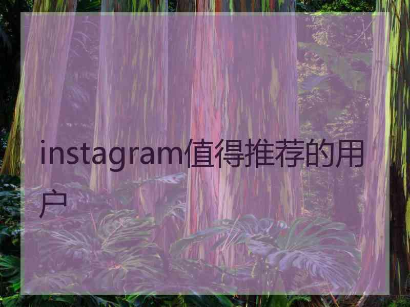 instagram值得推荐的用户