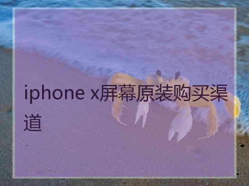 iphone x屏幕原装购买渠道