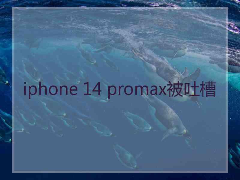 iphone 14 promax被吐槽