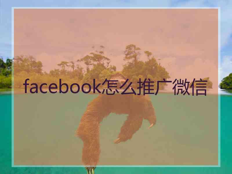 facebook怎么推广微信