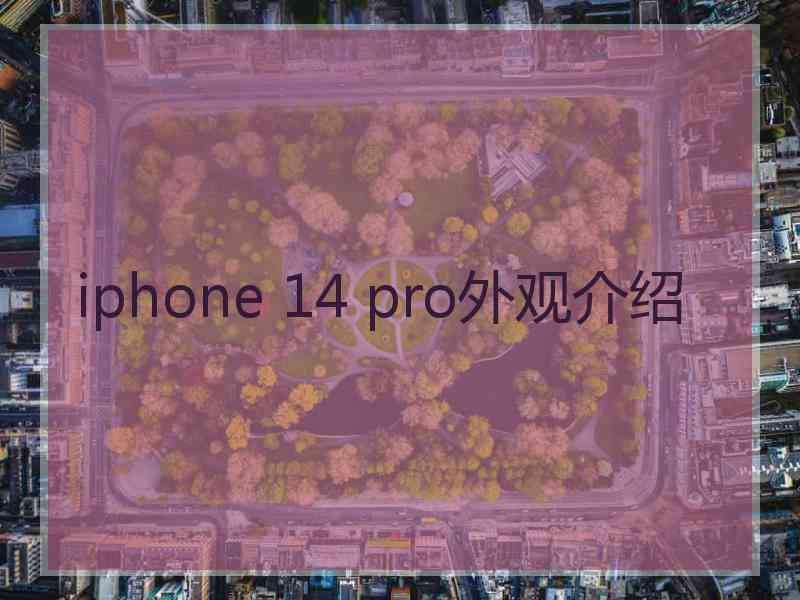 iphone 14 pro外观介绍