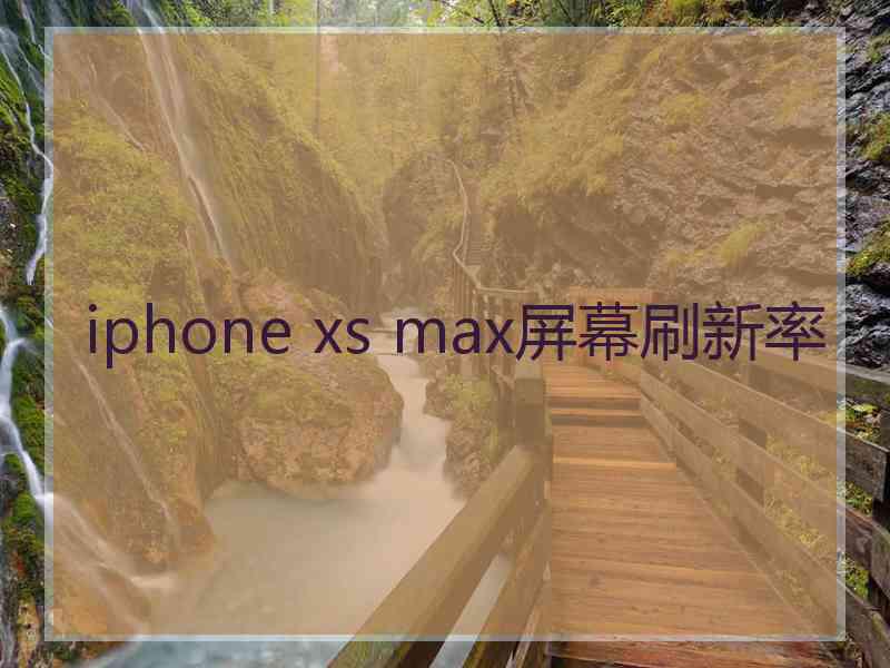 iphone xs max屏幕刷新率