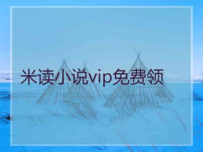 米读小说vip免费领