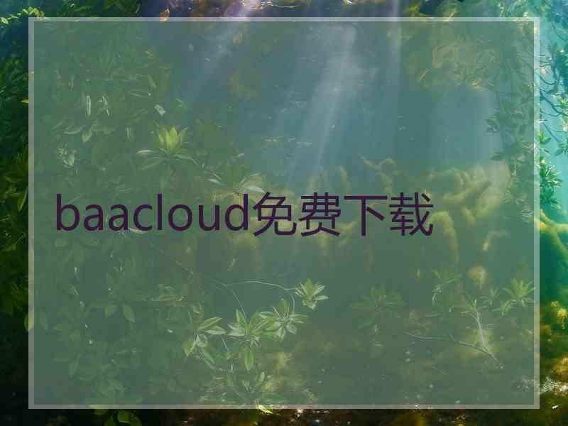 baacloud免费下载