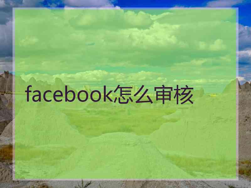 facebook怎么审核