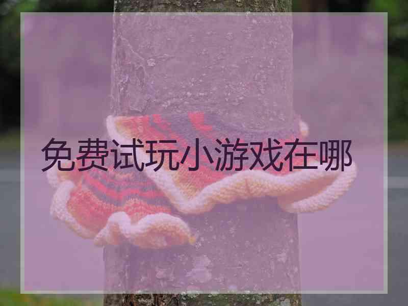 免费试玩小游戏在哪