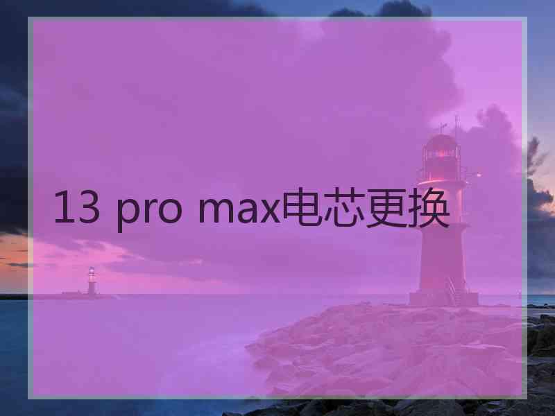 13 pro max电芯更换