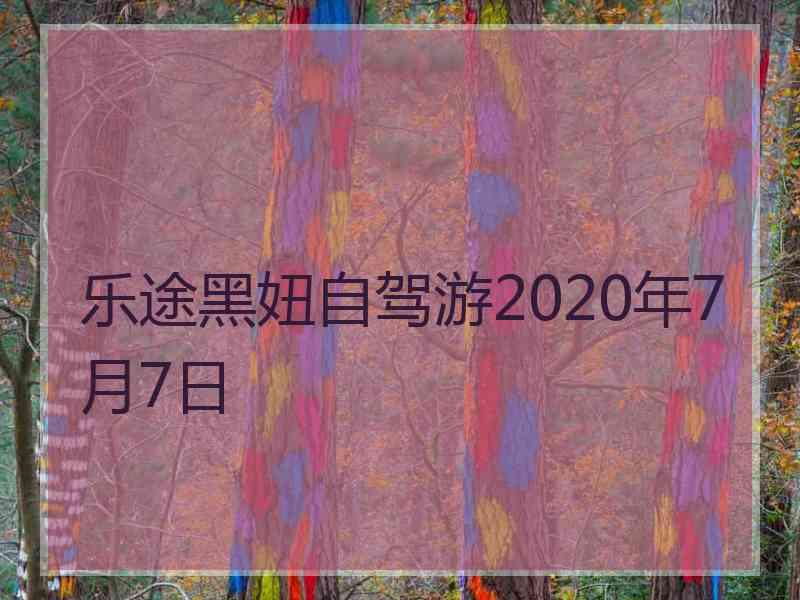 乐途黑妞自驾游2020年7月7日