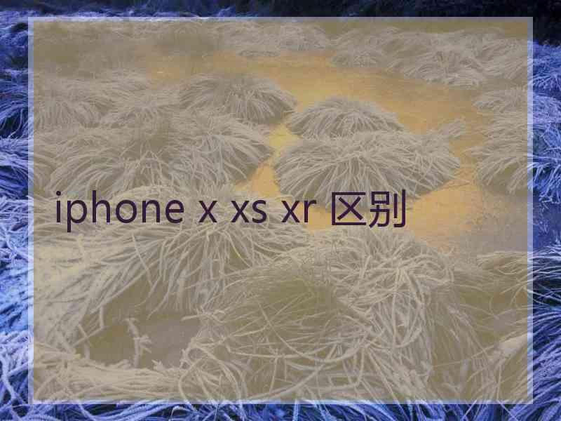 iphone x xs xr 区别