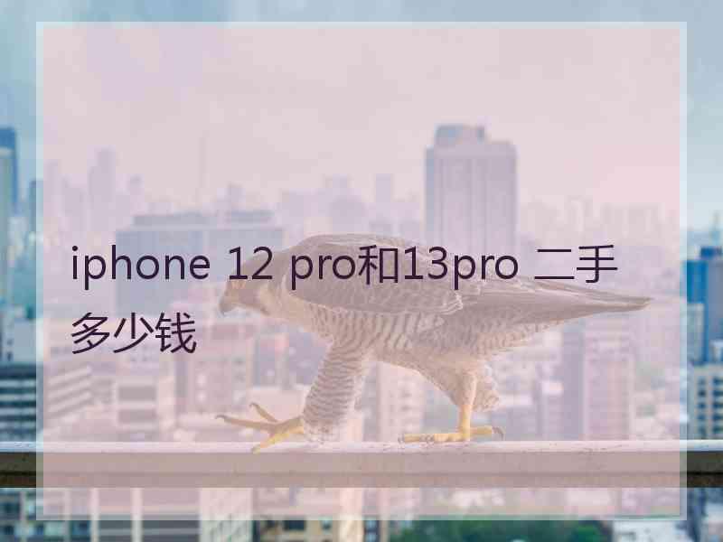 iphone 12 pro和13pro 二手多少钱