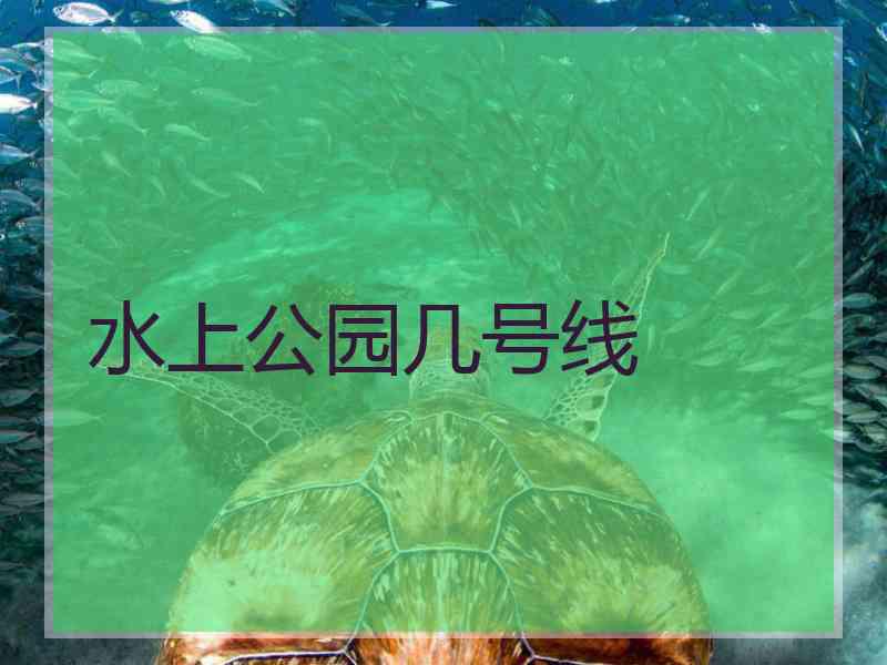 水上公园几号线