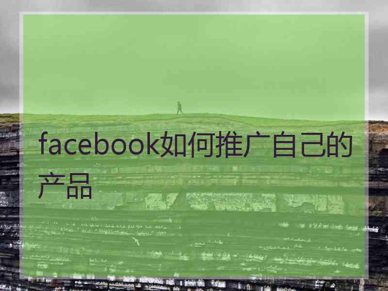 facebook如何推广自己的产品