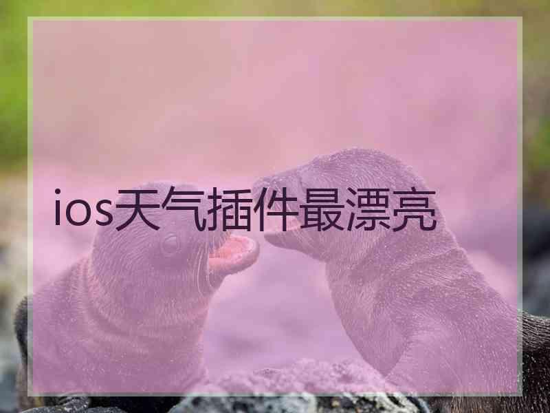 ios天气插件最漂亮