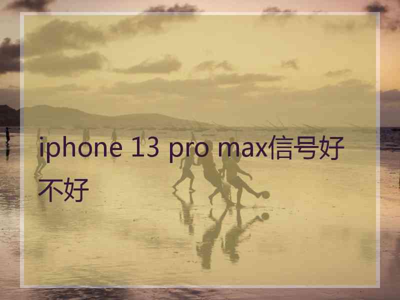 iphone 13 pro max信号好不好