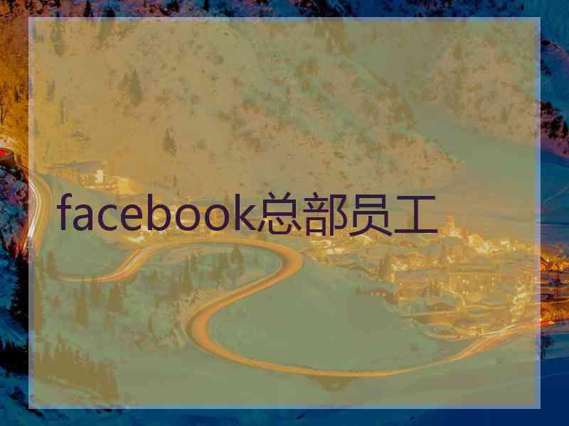 facebook总部员工