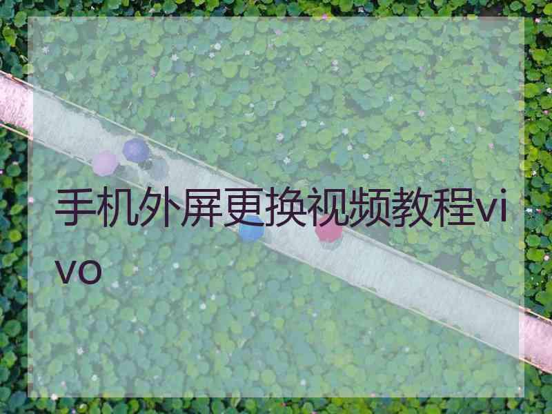 手机外屏更换视频教程vivo