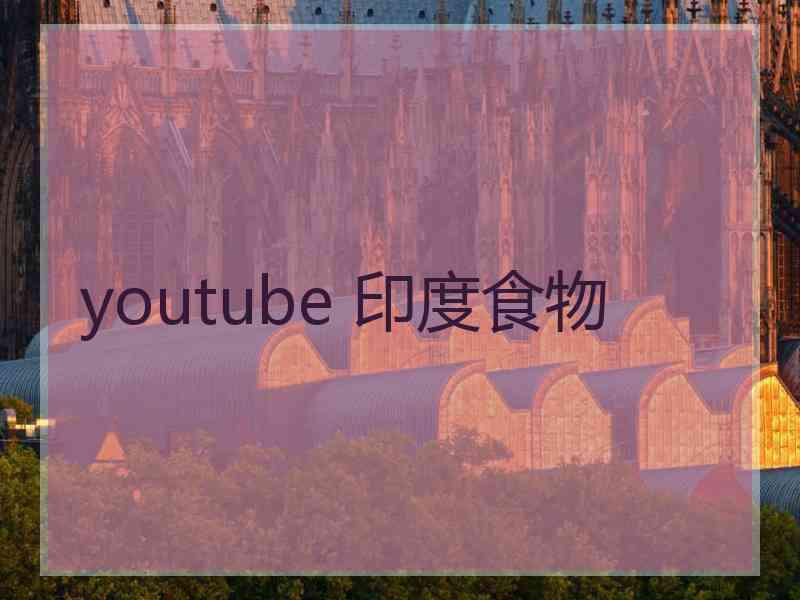 youtube 印度食物