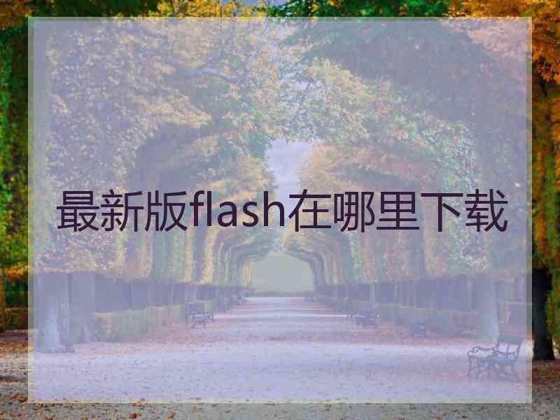 最新版flash在哪里下载