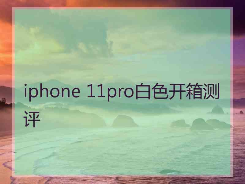 iphone 11pro白色开箱测评