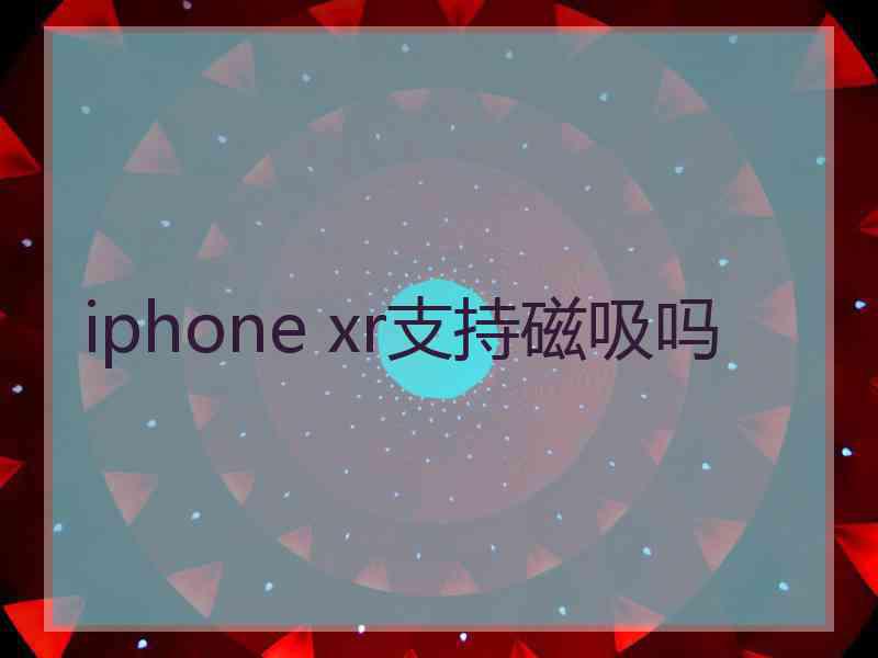 iphone xr支持磁吸吗