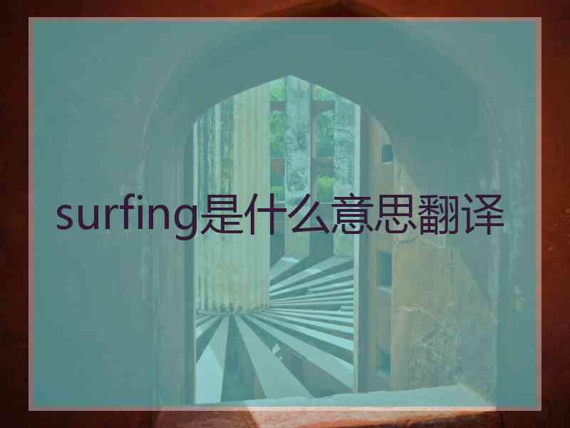 surfing是什么意思翻译