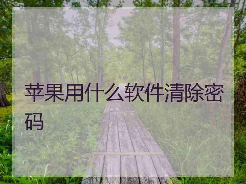 苹果用什么软件清除密码