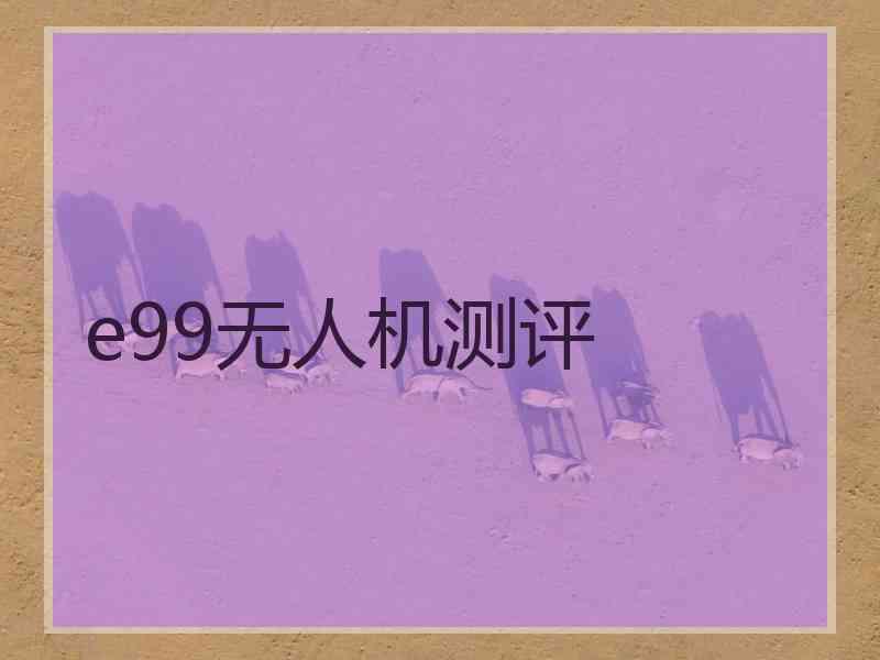 e99无人机测评