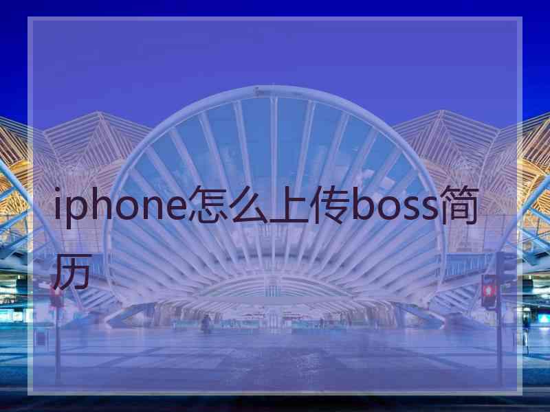 iphone怎么上传boss简历